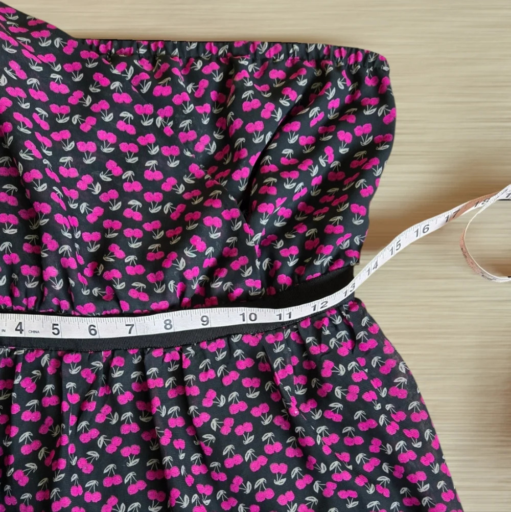 BeBop cherry print one shoulder mini dress Y2k Style - Picture 5 of 10